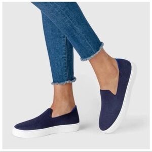 Rothy’s The Original Slip On Navy Blue Sneaker 4